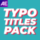Typography Titles Pack / AE - VideoHive Item for Sale