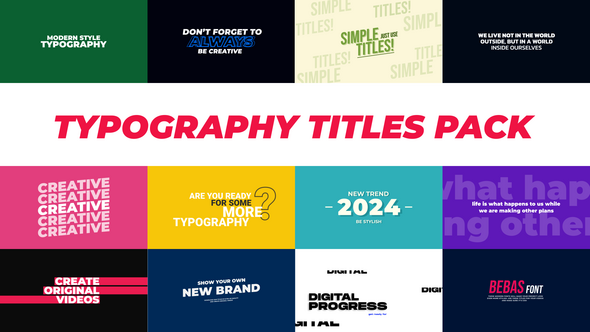 Typography Titles Pack / AE