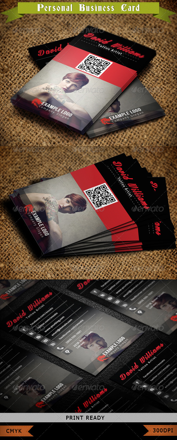 Tattoo Business Card - Industry Specific Business Cards