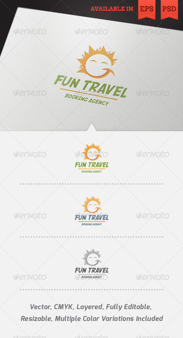 Fun Travel Logo Template V2 - Nature Logo Templates