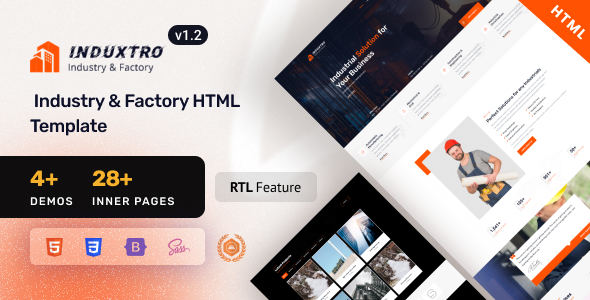 Induxtro - Industry & Factory Bootstrap 5 Template