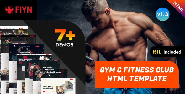 Fiyn - Gym & Fitness Club Bootstrap 5 Template