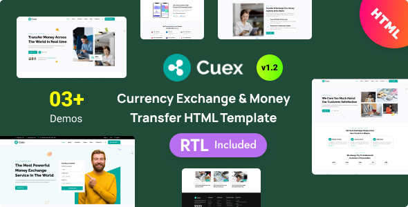 Cuex - Currency Exchange & Money Transfer Bootstrap 5 Template