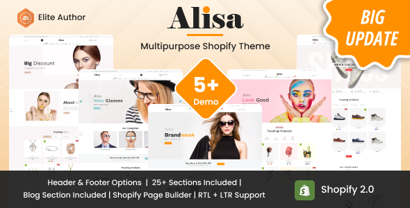 Alisa - Sectioned Multipurpose Shopify Theme