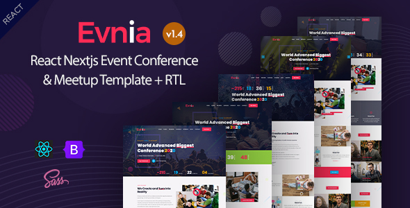 Evnia - React Nextjs 14 Event Conference & Meetup Template