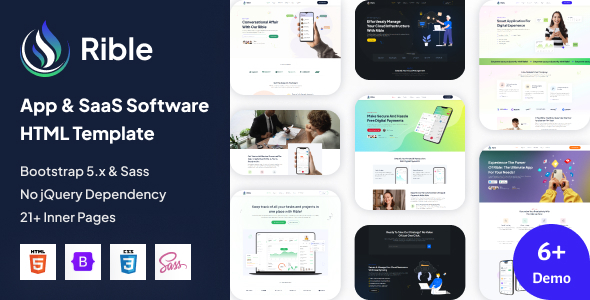 Rible - App & SaaS Startup Bootstrap 5 Template