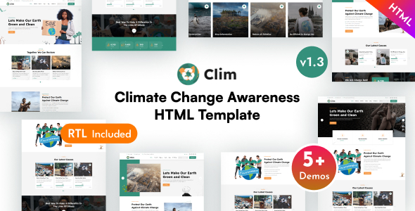 Clim - Climate Change Awareness Bootstrap 5 Template