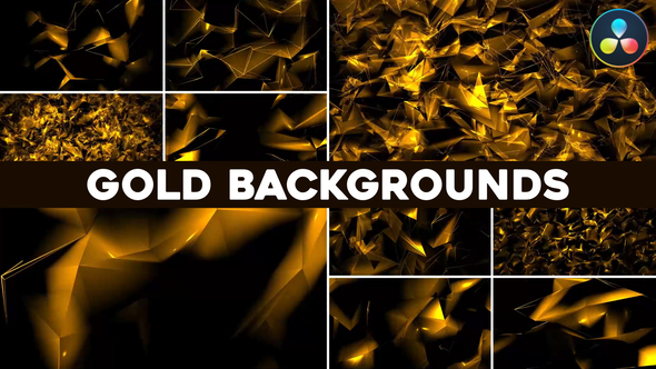 Gold Backgrounds for DaVinci Resolve