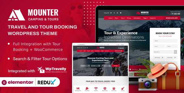 Mounter - Camping, Travel & Tour Booking WordPress Theme