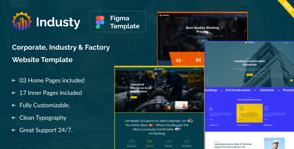 Industy - Industry and Engineering Figma Template by BuddhaThemes ...