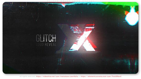 Glitch Noise Logo Reveal