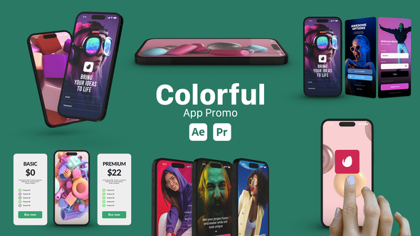 Colorful App Promo Product Promo template preview