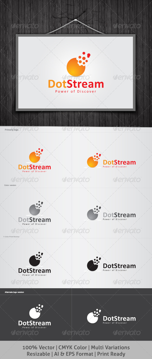 Dot Stream Logo - Objects Logo Templates