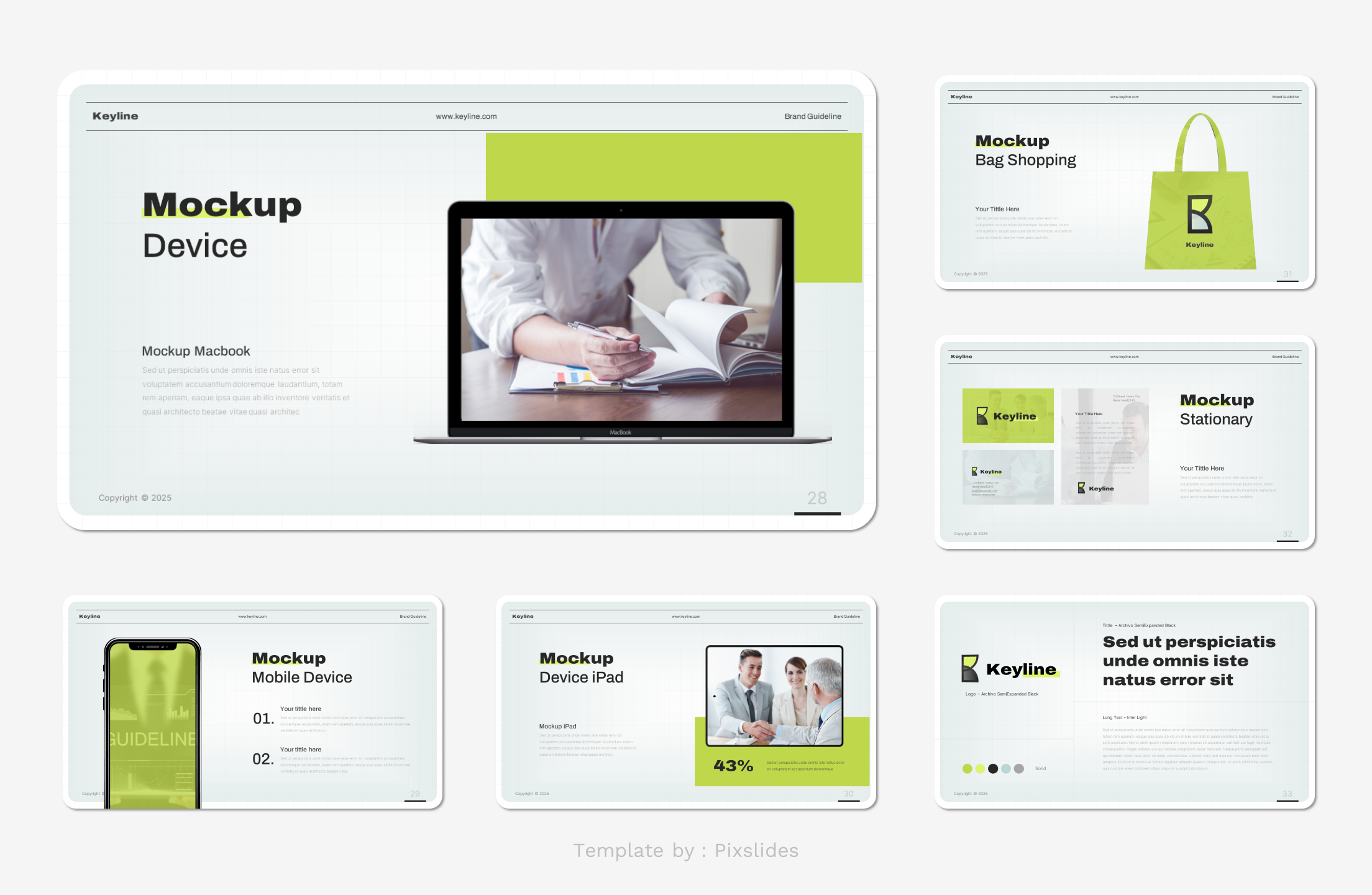 Keyline - Brand Guidelines Keynote Presentation Template, Presentation ...