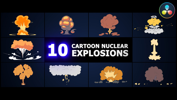 Cartoon Nuclear Explosions | DaVinci Resolve