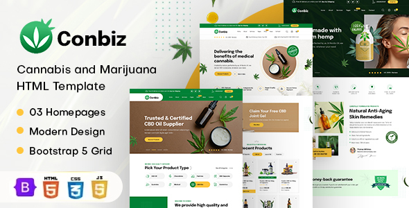Conbiz | Medical Marijuana and CBD Oil HTML Template