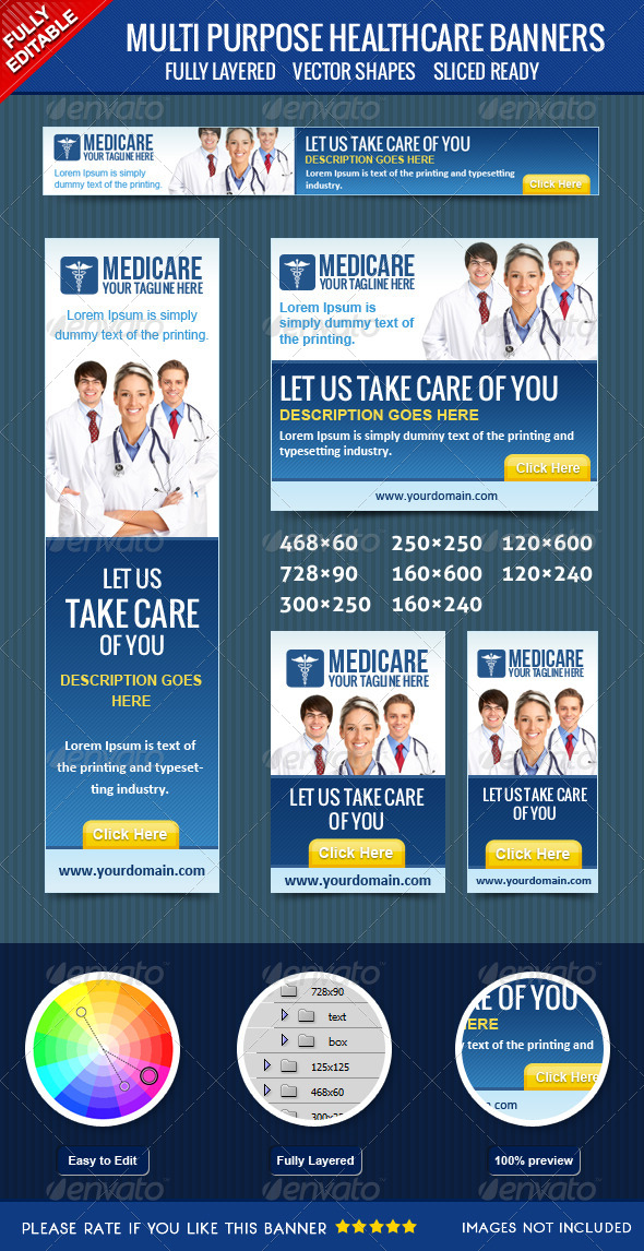 Healthcare Banners - Banners & Ads Web Elements