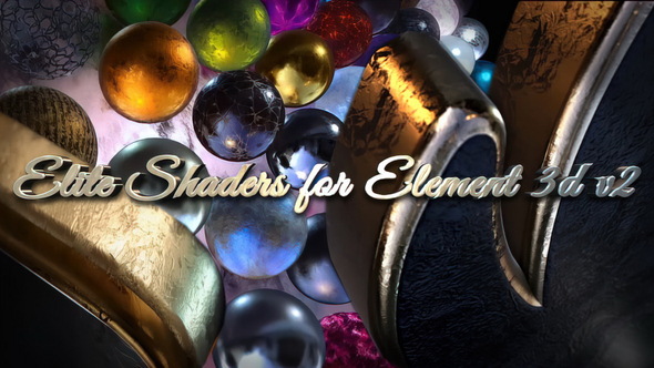 Elite Shaders for Element 3D v2 Video Displays template preview