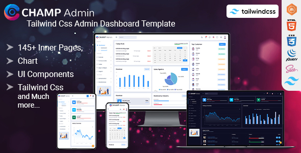 Champ Admin - Tailwind CSS Dashboard Template