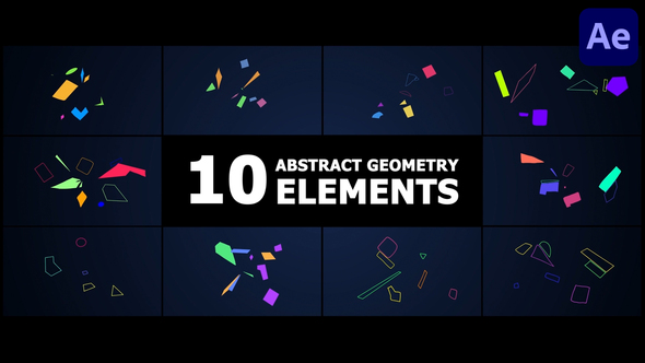 Abstract Geometry Elements for After Effects
