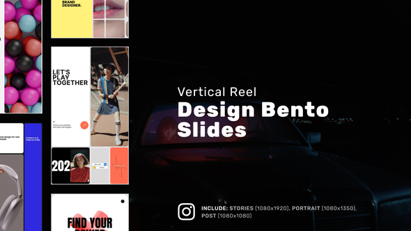 Design Bento Slides Vertical Reel