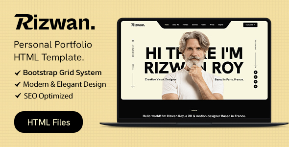 [DOWNLOAD]Rizwan - Personal Portfolio HTML5 Template