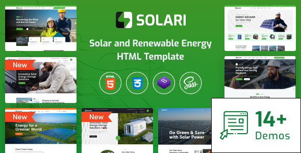 Solari - Ecology & Solar Energy HTML Template + RTL
