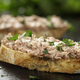 Pork pate on toasted bread with fresh herbs - PhotoDune Item for Sale