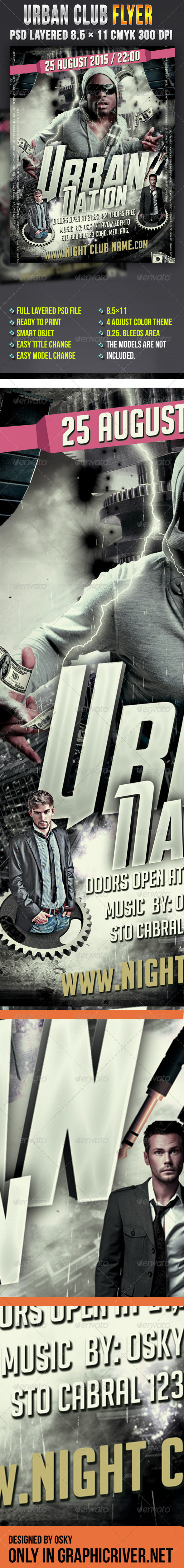 Urban Club Flyer - Clubs & Parties Events