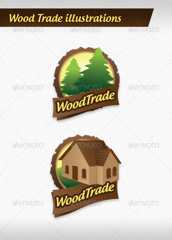 Wood Trade Illustrations - Conceptual Vectors
