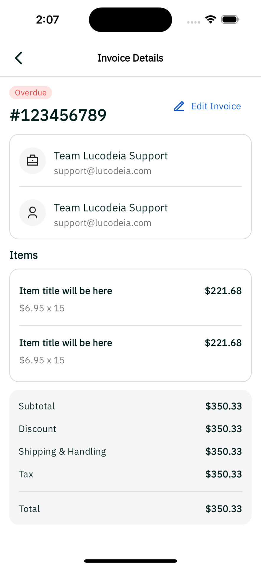 Lucodeia Invoice Maker - Flutter UI Kit by Lucodeia | CodeCanyon