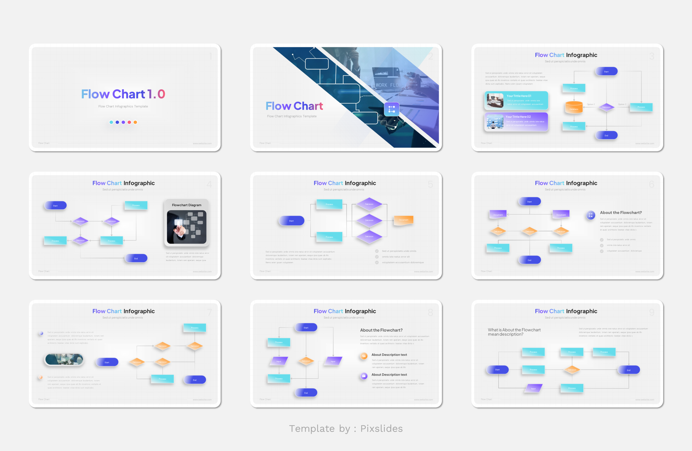 Flow Chart Diagram Infographic PowerPoint Presentation Template ...
