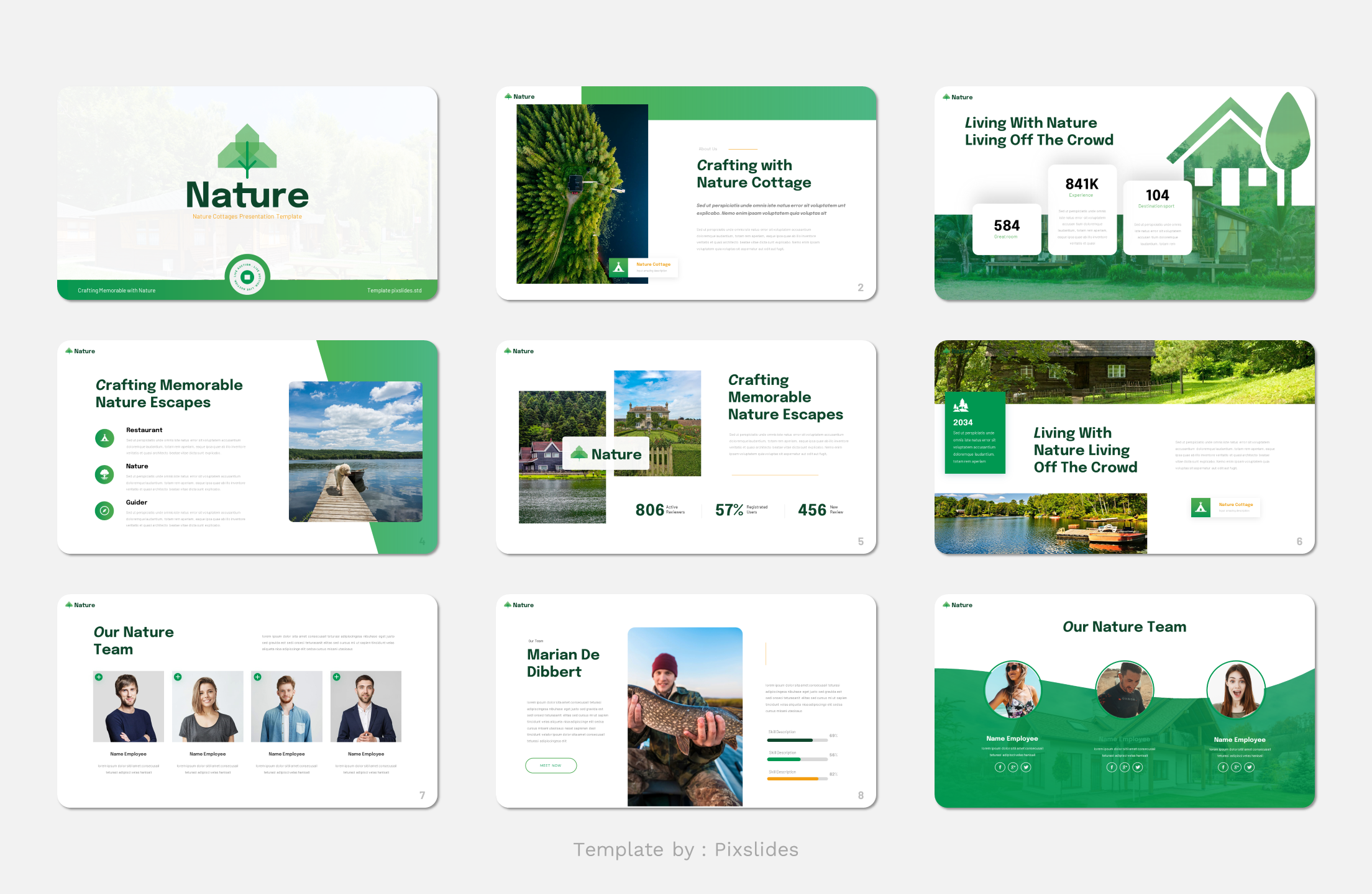 Nature - Nature Cottages Keynote Presentation Template, Presentation ...