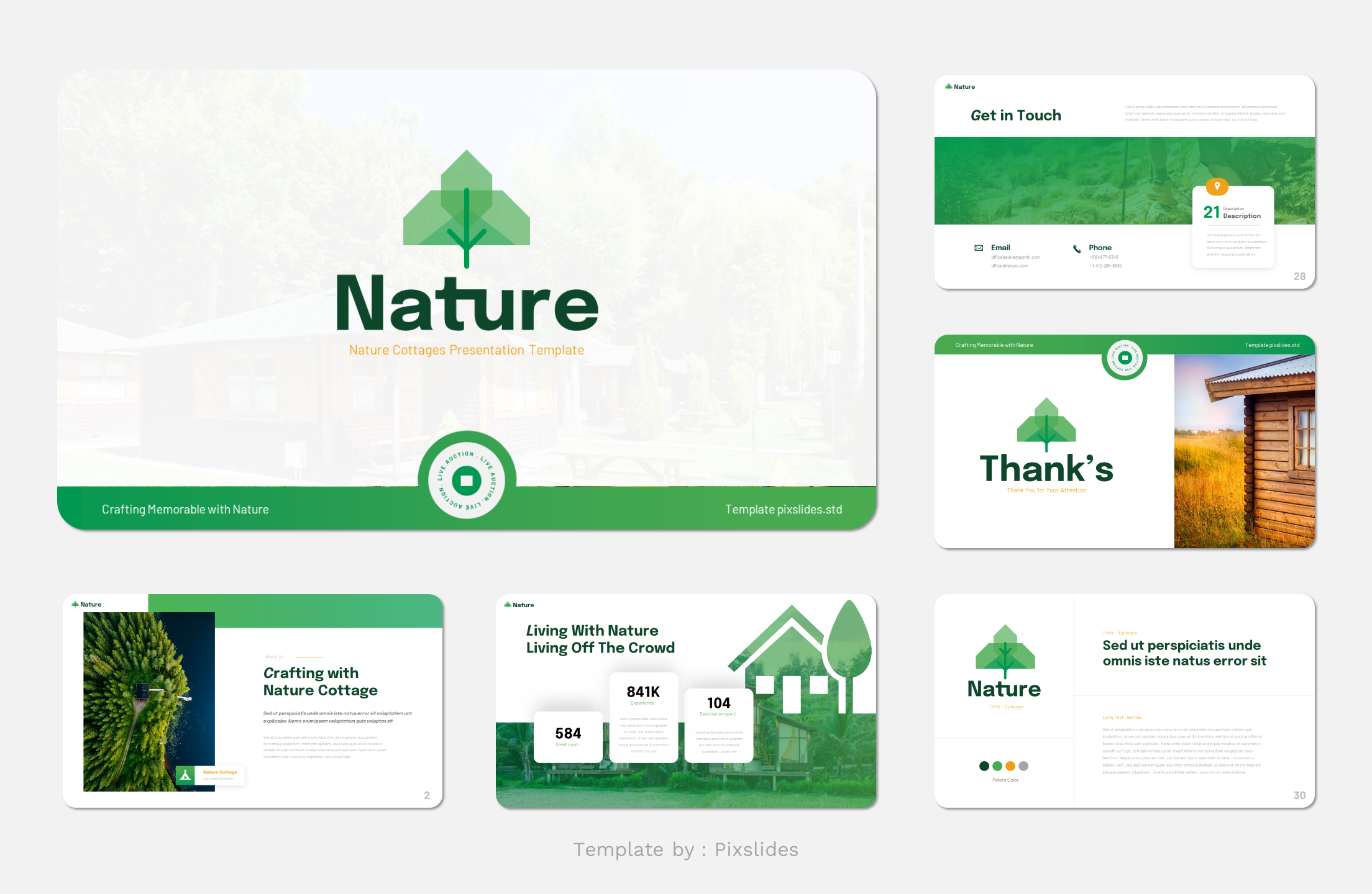 Nature - Nature Cottages Keynote Presentation Template, Presentation ...