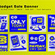 Blue Retro Cartoon Gadget Sale Square Banner
