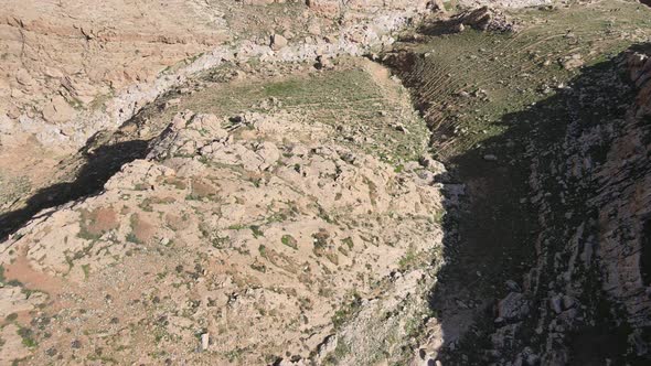 Canyon in the Judean Desert on the West Bank