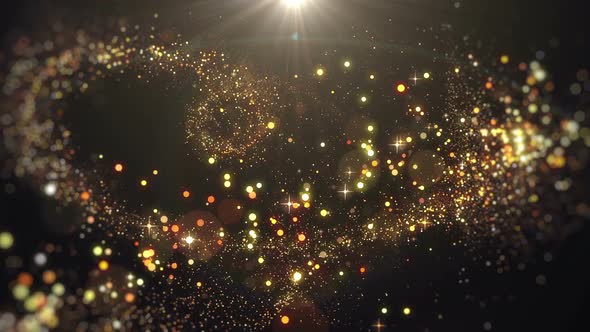 Gold Glittering Particle