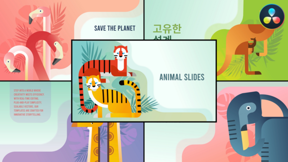 Animal Slides for DaVinci Resolve