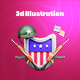 Memorial Day 3d Illustration  Icon Pack
