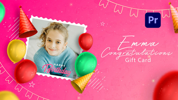 Birthday Premier Pro Gift Card Slideshow  | Birthday Opener