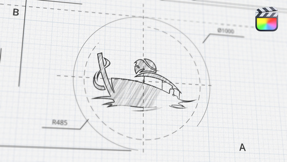 Technical Sketch Logo for Final Cut Pro