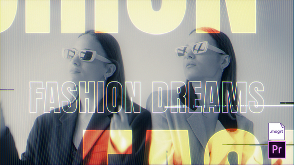 Neon Fashion Intro Premiere Pro template preview