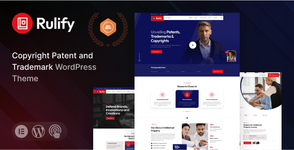 Rulify - Intellectual Property Consultancy Law Firm WordPress Theme