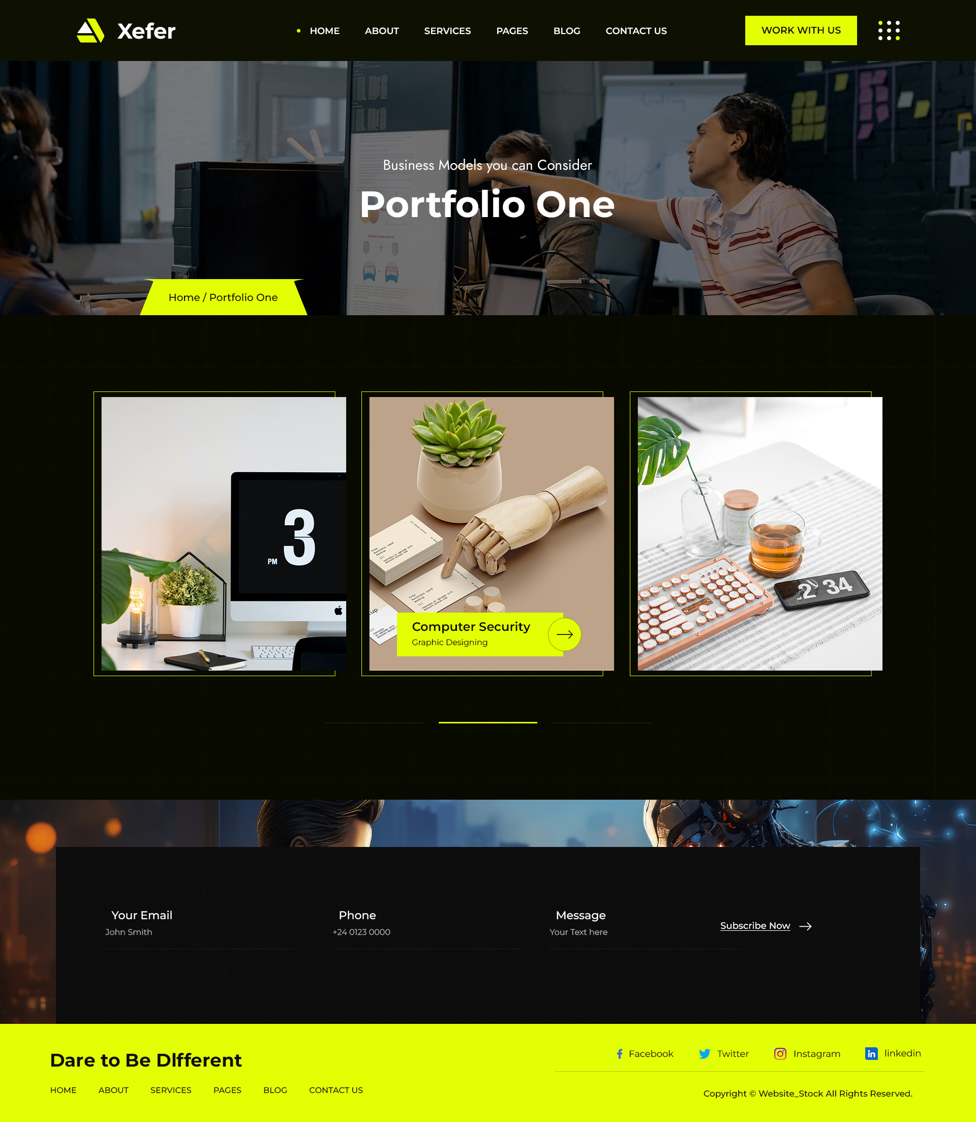 Xefer - Creative Agency & Portfolio PSD Template by Website_Stock ...