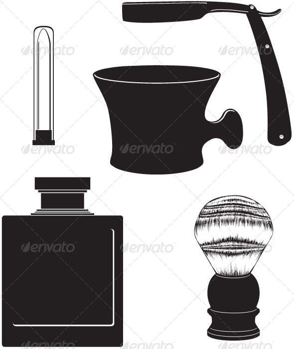 Classic Shaving Vector Set - Man-made Objects Objects