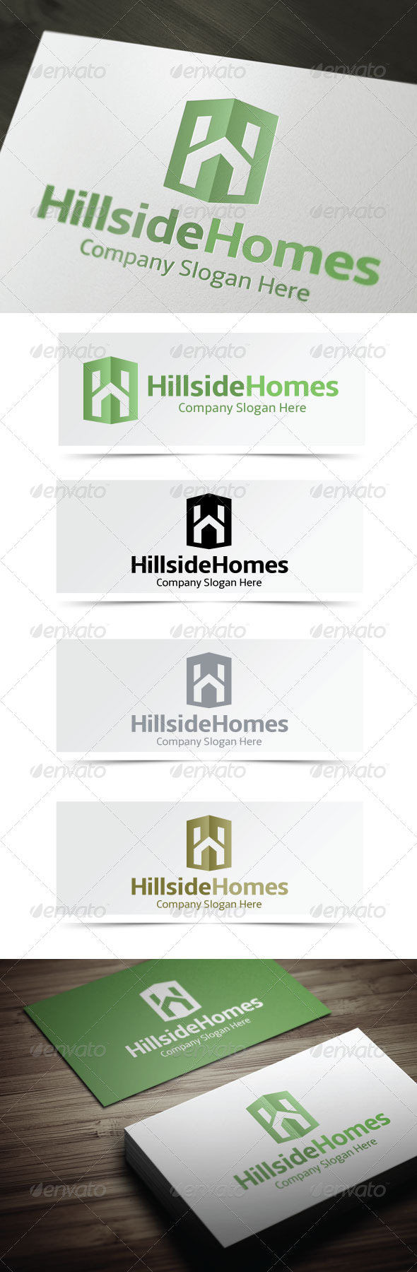 Hillside Homes - Letters Logo Templates