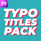 Typography Titles Pack / MOGRT - VideoHive Item for Sale