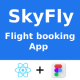 Online Flight & Hotel/Place Booking App | UI Kit | ReactNative | Figma FREE | SkyFly