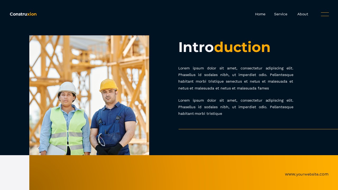 Construxion - Construction Google Slide Templates, Presentation Templates