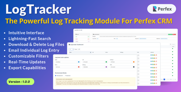 LogTracker - The Powerful Log Tracking Module for Perfex CRM